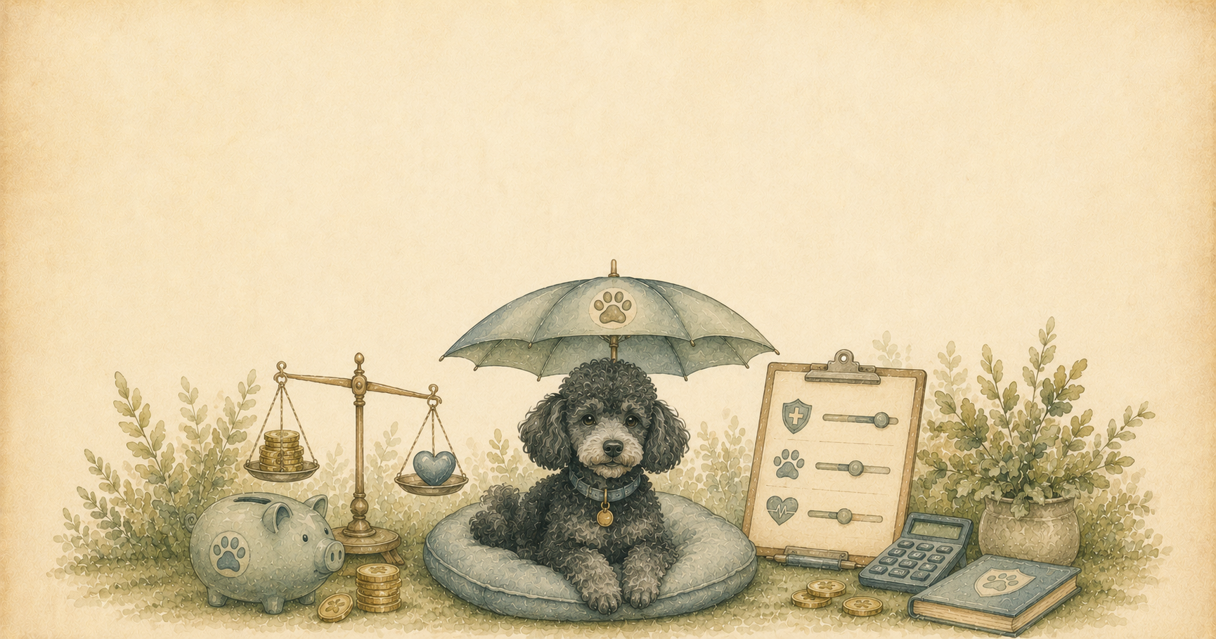 Perro con collar mirando a cámara, ilustrando el costo de un seguro para perros